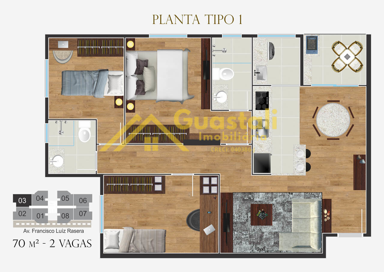 Apartamento à venda com 3 quartos, 70m² - Foto 16