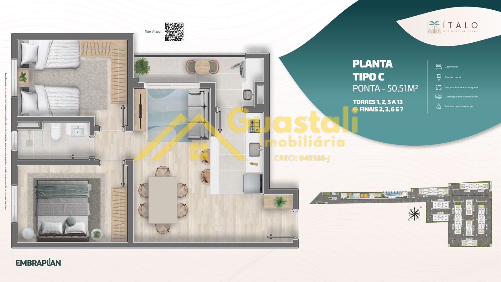 Apartamento à venda com 2 quartos, 49m² - Foto 12