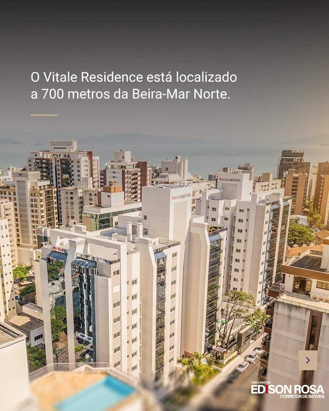 Apartamento no Vitale Residence à venda em Florianópolis/SC, Pronto para Morar - Plantas de 2 quartos sendo 1 Suíte com 85,55m².