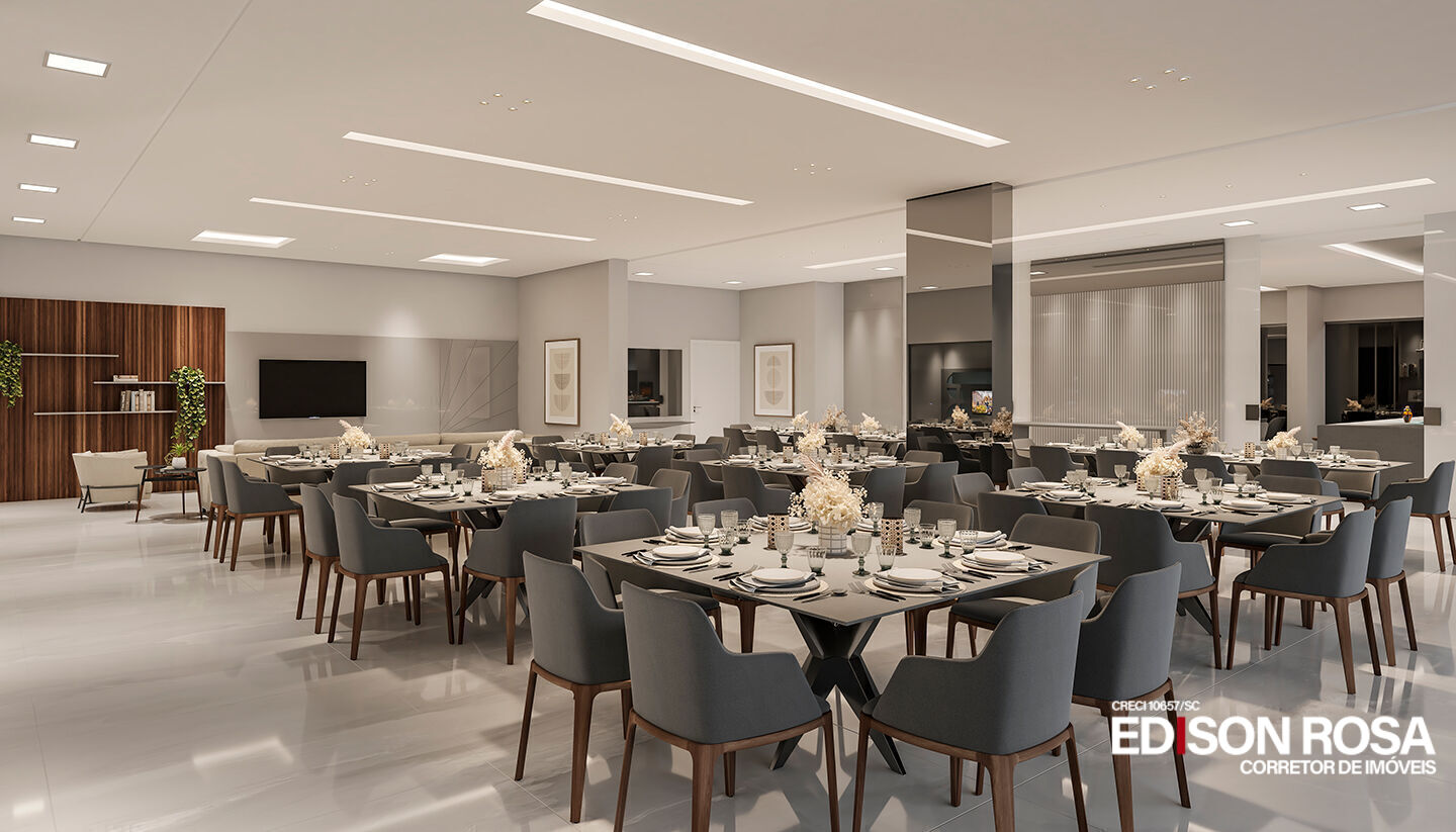 Apartamento Manhattan Home Club à venda em São José SC, Floresta: 3 suítes de 133,05m² com 2 vagas livres mais hobby box de 3,00m² próximo a Florianópolis.