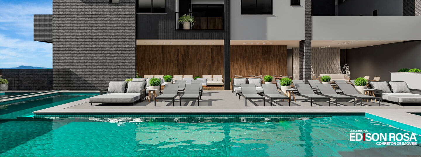 Apartamento Manhattan Home Club à venda em São José SC, Floresta: 3 suítes de 133,05m² com 2 vagas livres mais hobby box de 3,00m² próximo a Florianópolis.