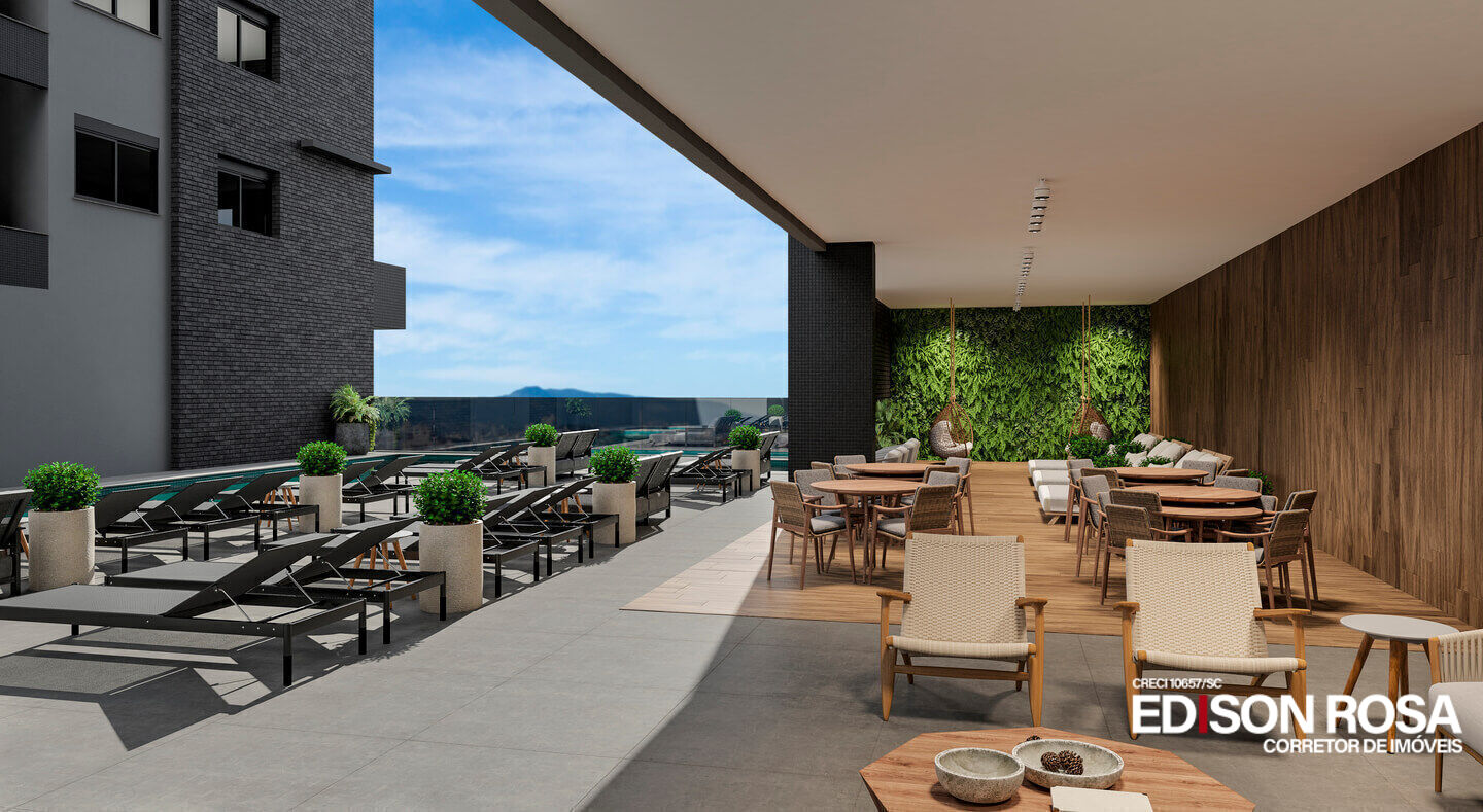 Apartamento Manhattan Home Club à venda em São José SC, Floresta: 3 suítes de 133,05m² com 2 vagas livres mais hobby box de 3,00m² próximo a Florianópolis.