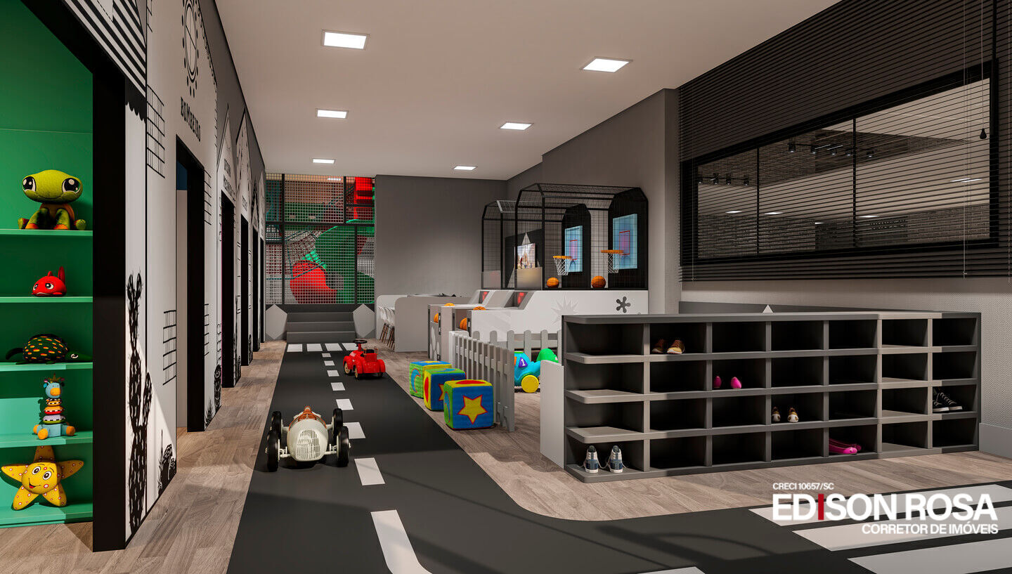 Apartamento Manhattan Home Club à venda em São José SC, Floresta: 3 suítes de 133,05m² com 2 vagas livres mais hobby box de 3,00m² próximo a Florianópolis.