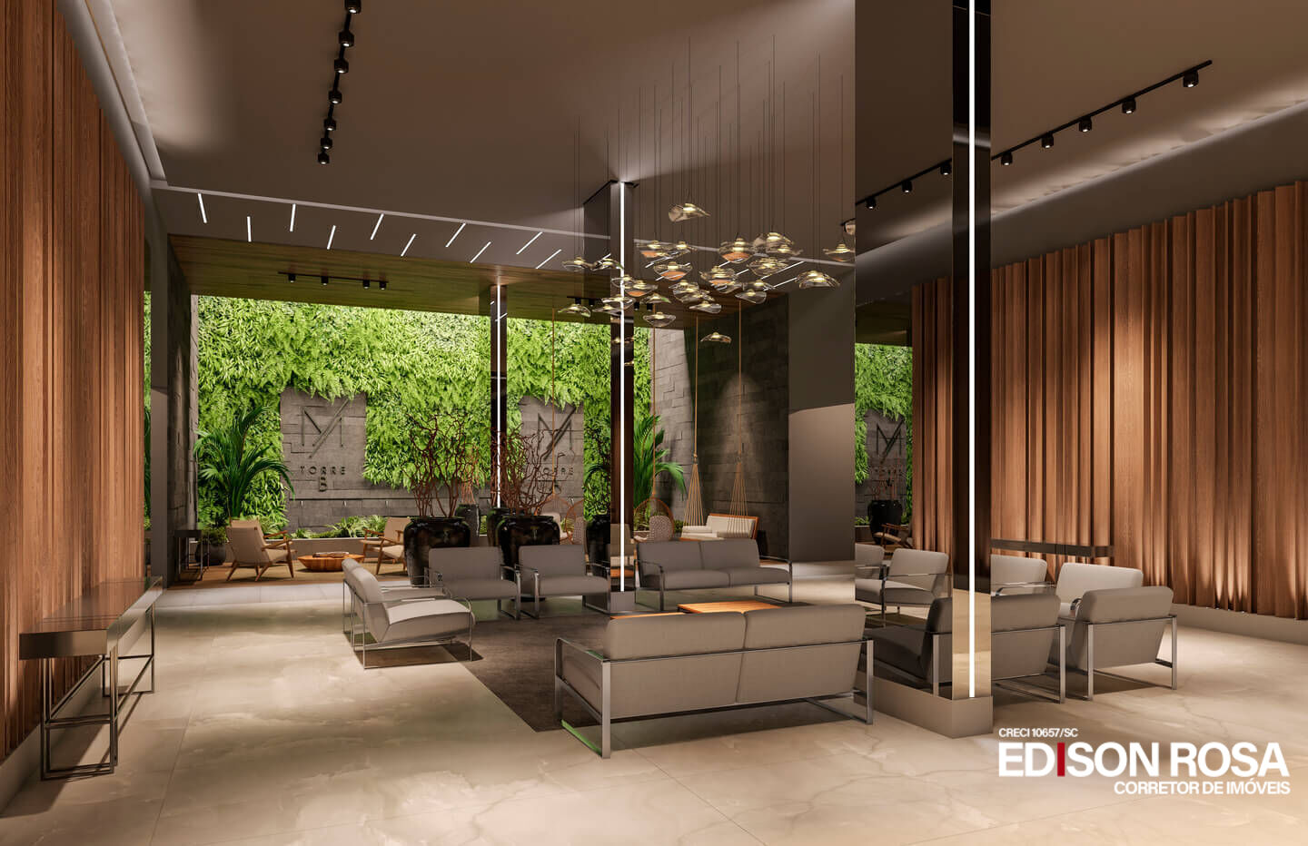 Apartamento Manhattan Home Club à venda em São José SC, Floresta: 3 suítes de 133,05m² com 2 vagas livres mais hobby box de 3,00m² próximo a Florianópolis.