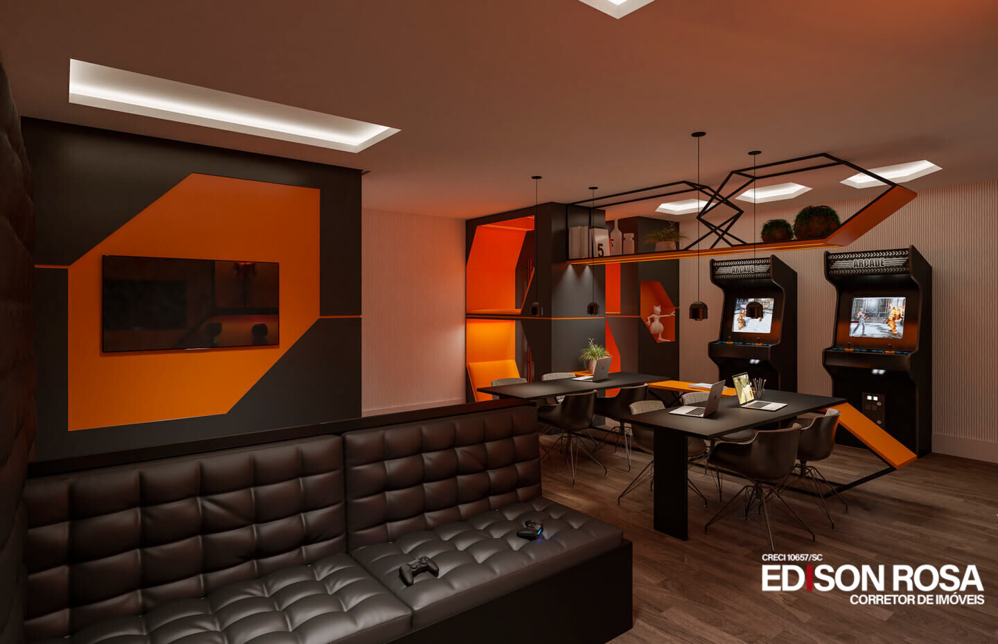 Apartamento Manhattan Home Club à venda em São José SC, Floresta: 3 suítes de 133,05m² com 2 vagas livres mais hobby box de 3,00m² próximo a Florianópolis.