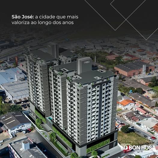 Apartamento Manhattan Home Club à venda em São José SC, Floresta: 3 suítes de 133,05m² com 2 vagas livres mais hobby box de 3,00m² próximo a Florianópolis.