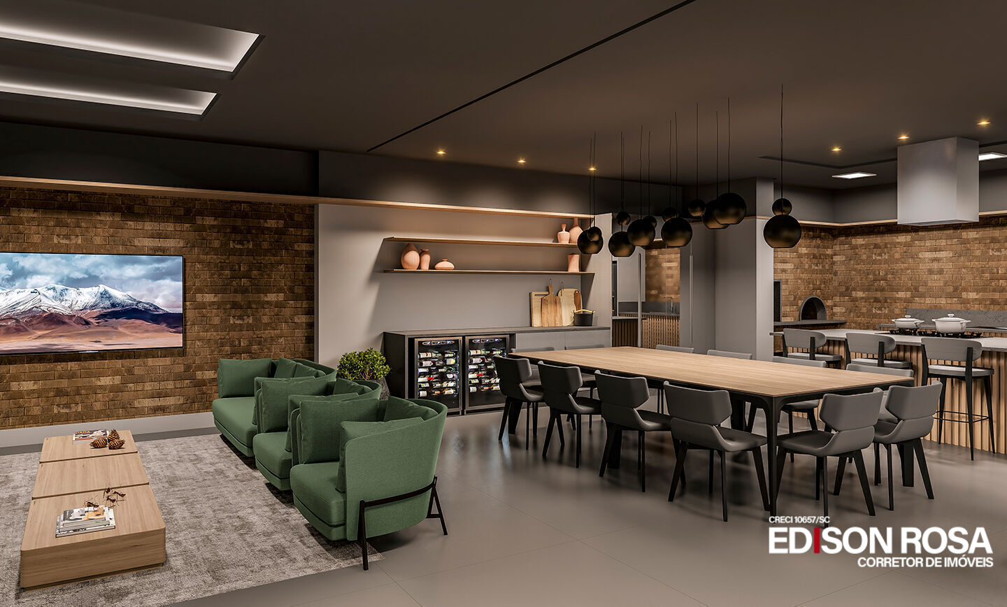 Apartamento Manhattan Home Club à venda em São José SC, Floresta: 3 suítes de 133,05m² com 2 vagas livres mais hobby box de 3,00m² próximo a Florianópolis.
