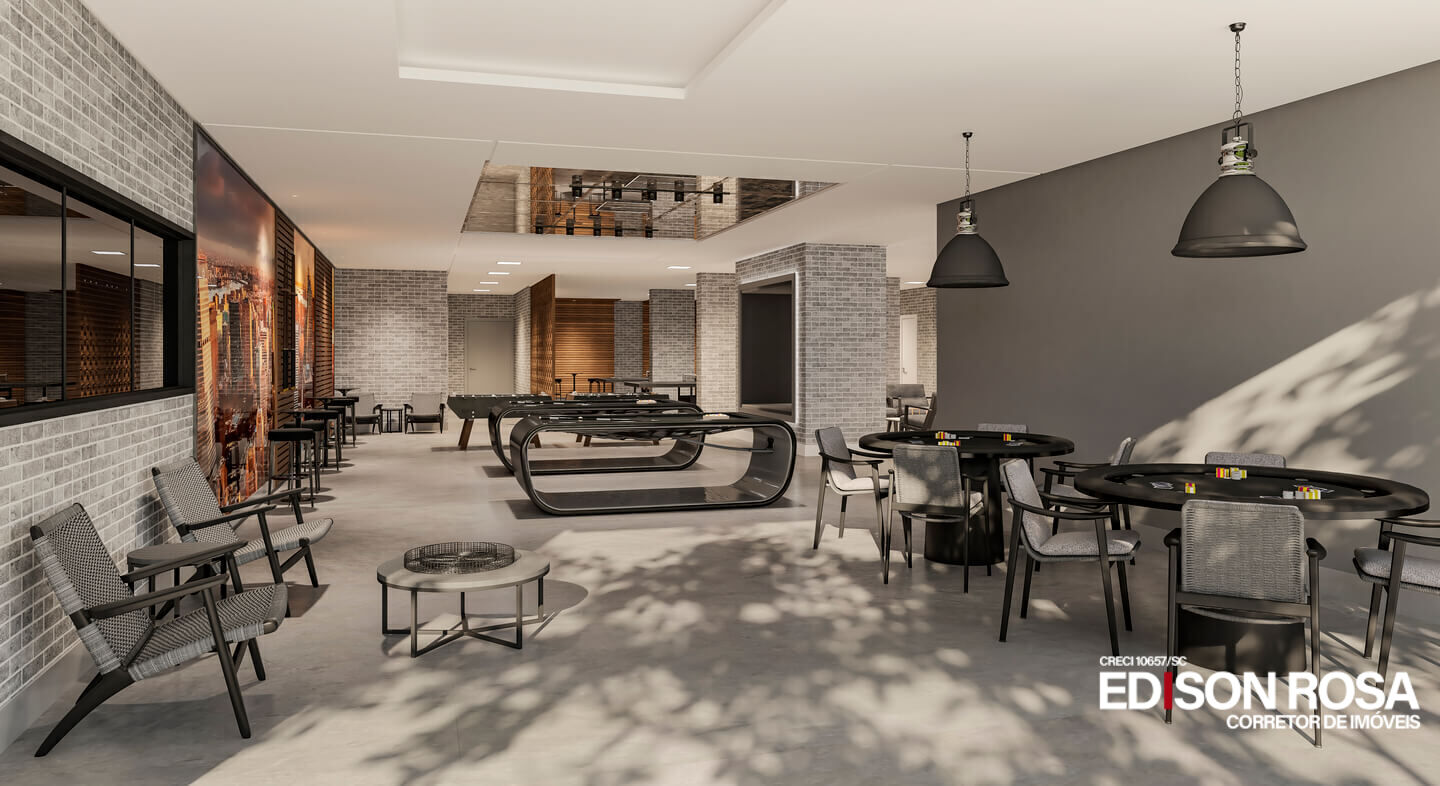 Apartamento Manhattan Home Club à venda em São José SC, Floresta: 3 suítes de 133,05m² com 2 vagas livres mais hobby box de 3,00m² próximo a Florianópolis.