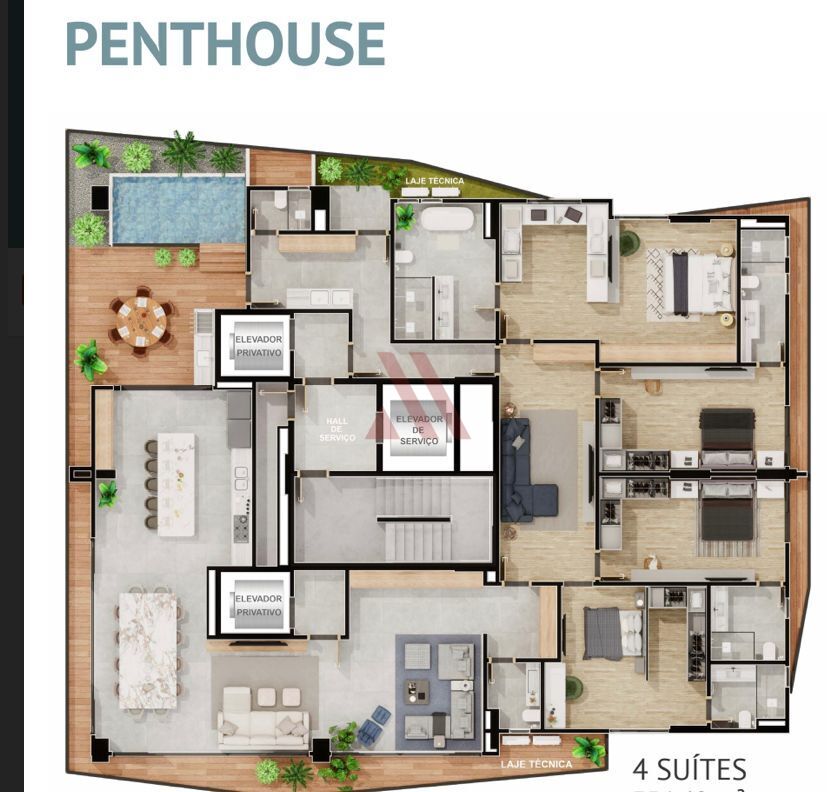 Cobertura, 4 quartos, 356 m² - Foto 41