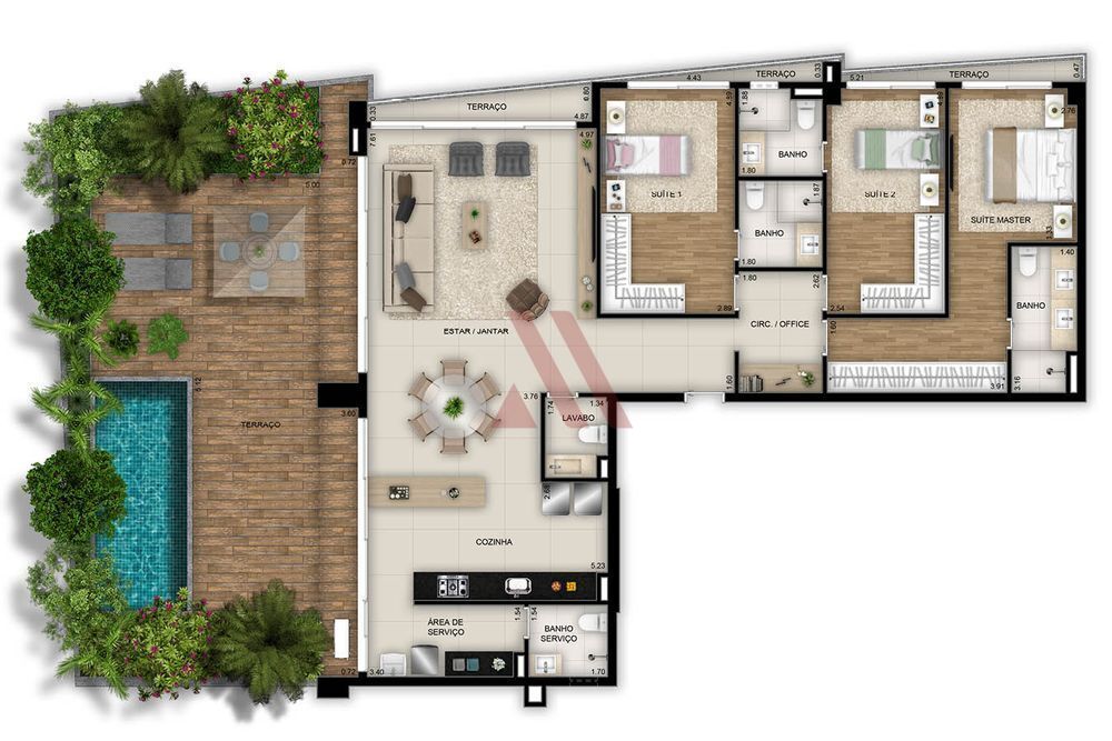 Cobertura, 3 quartos, 232 m² - Foto 19