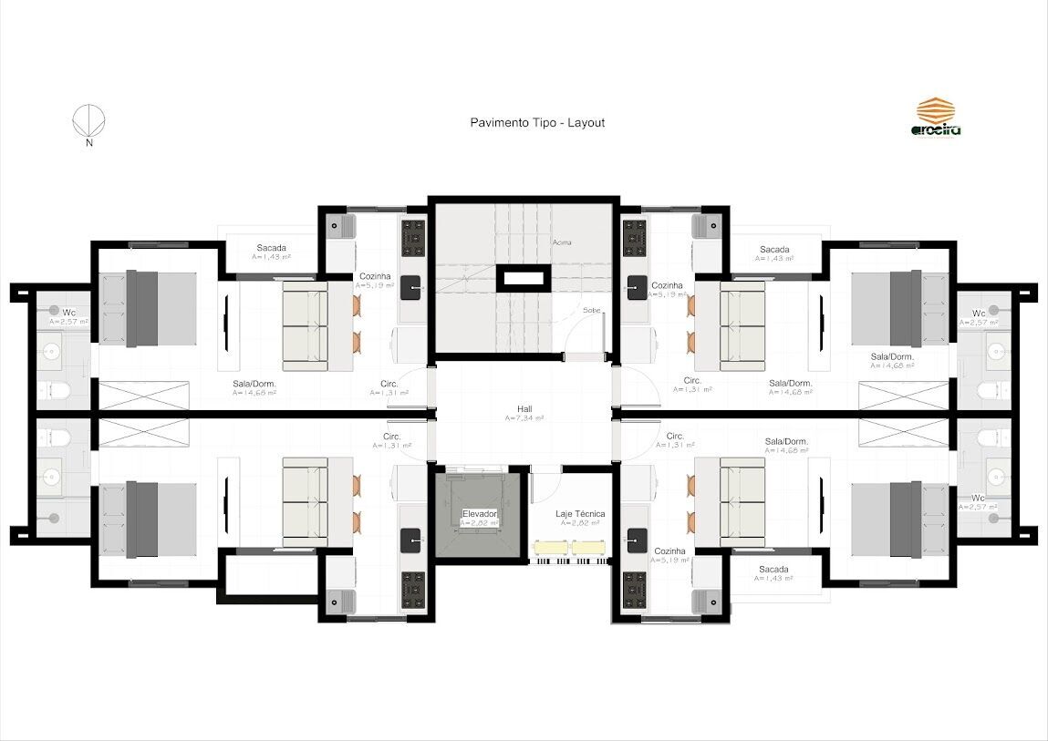 Apartamento à venda com 1 quarto, 29m² - Foto 9