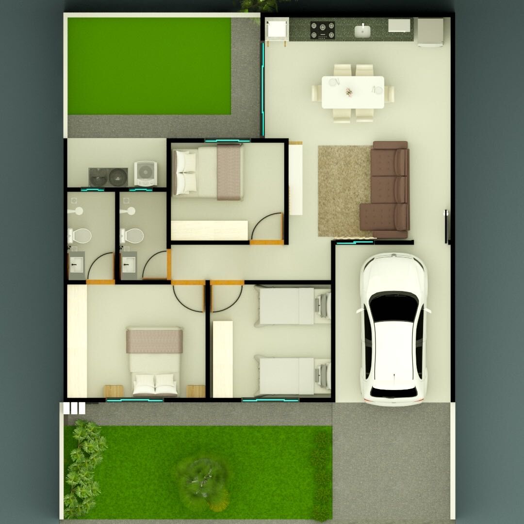 Casa, 3 quartos, 85 m² - Foto 1