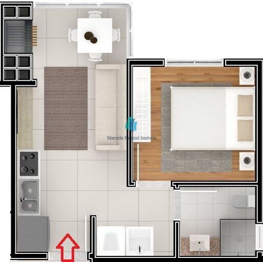 Apartamento à venda com 1 quarto, 35m² - Foto 10