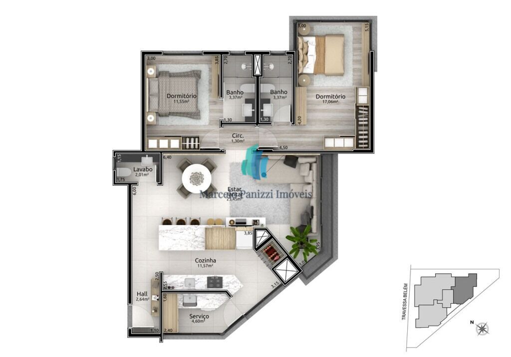 Apartamento, 2 quartos, 100 m² - Foto 20