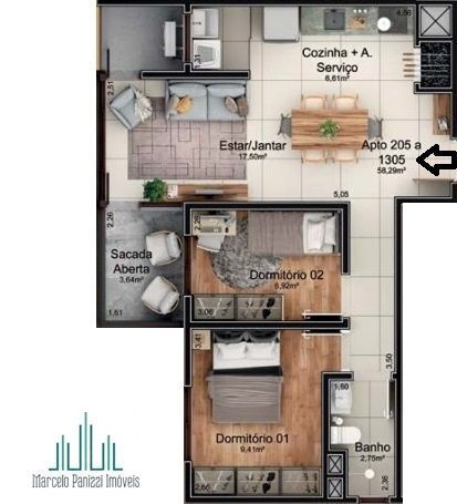 Apartamento à venda com 2 quartos, 53m² - Foto 10