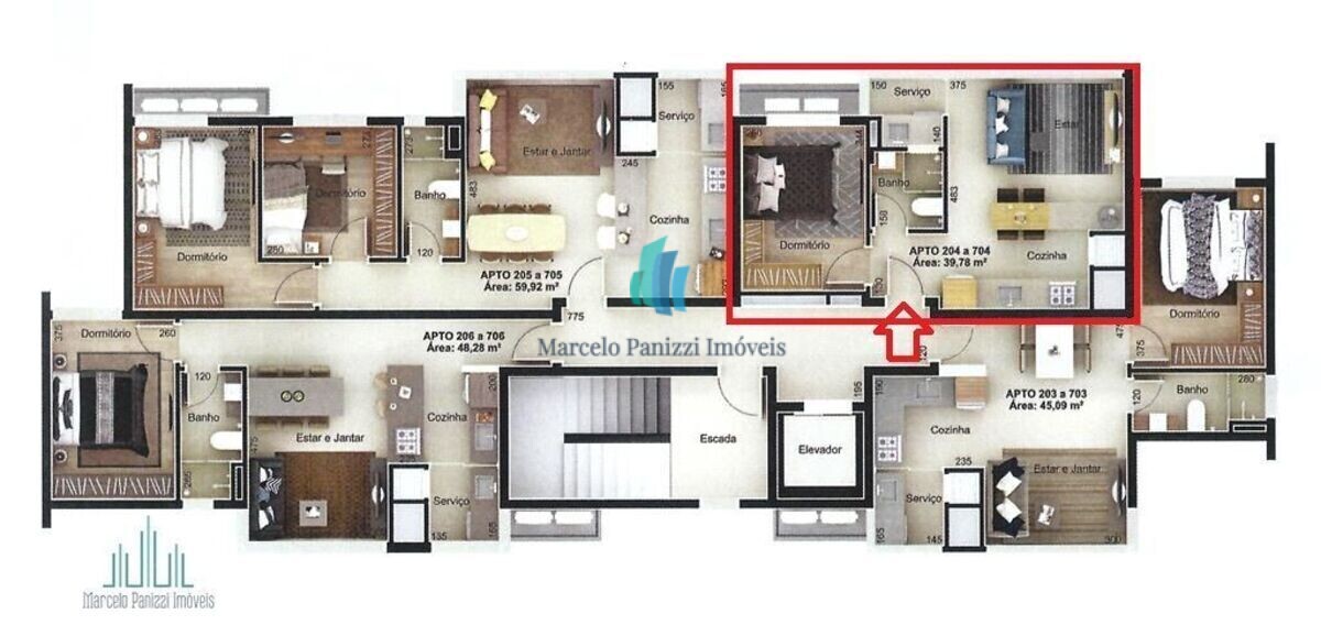 Apartamento à venda com 1 quarto, 39m² - Foto 8