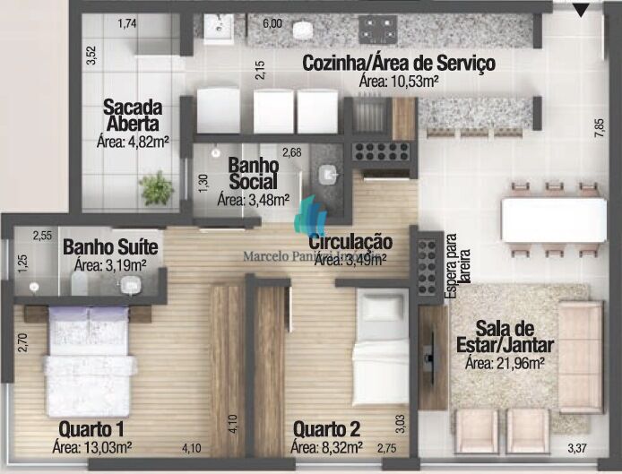 Apartamento, 2 quartos, 84 m² - Foto 17