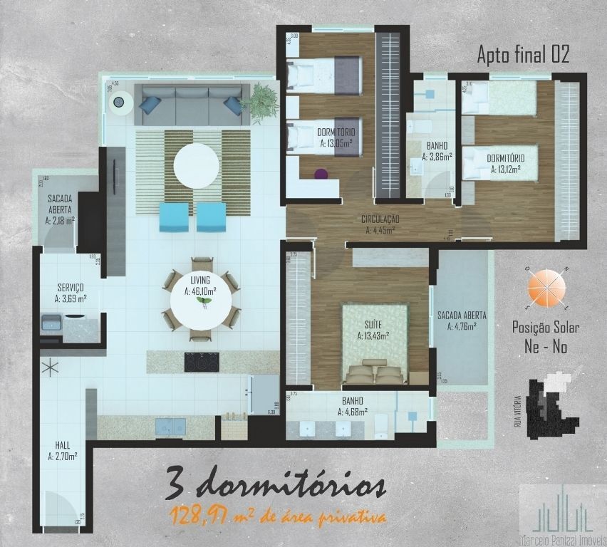 Apartamento à venda com 3 quartos, 123m² - Foto 6