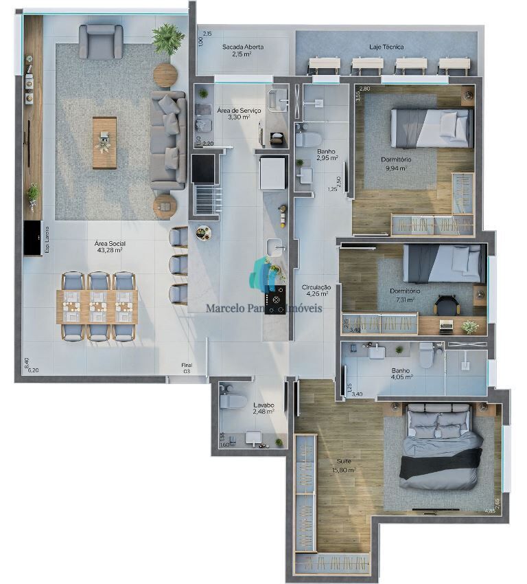 Apartamento, 3 quartos, 110 m² - Foto 5