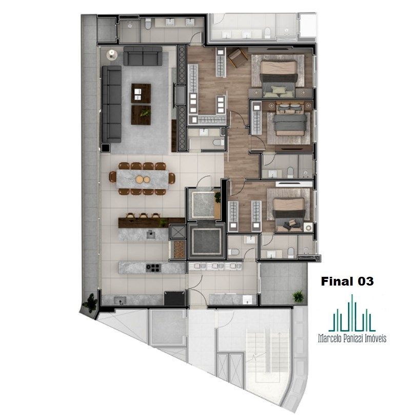 Apartamento à venda com 3 quartos, 205m² - Foto 23