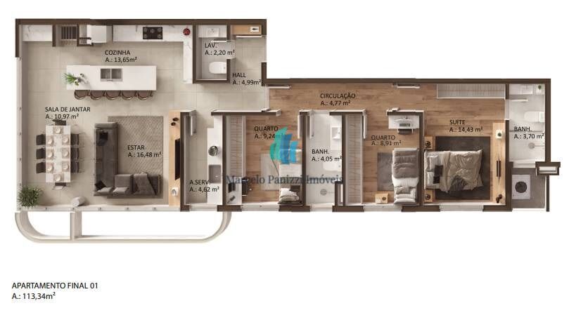 Apartamento, 3 quartos, 113 m² - Foto 13