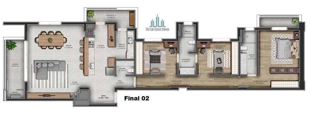 Apartamento à venda com 3 quartos, 155m² - Foto 16