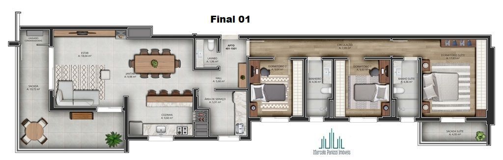 Apartamento à venda com 3 quartos, 155m² - Foto 15