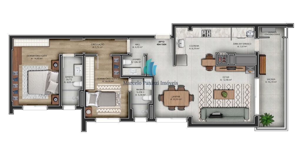 Apartamento à venda com 2 quartos, 105m² - Foto 14