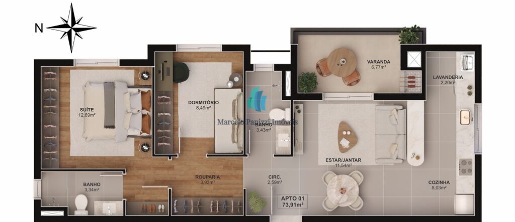 Apartamento à venda com 2 quartos, 66m² - Foto 16