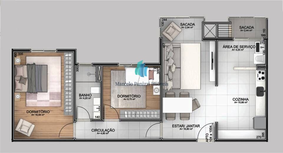 Apartamento à venda com 2 quartos, 82m² - Foto 8