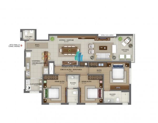 Apartamento, 3 quartos, 118 m² - Foto 22