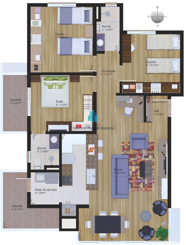 Apartamento à venda com 3 quartos, 117m² - Foto 21