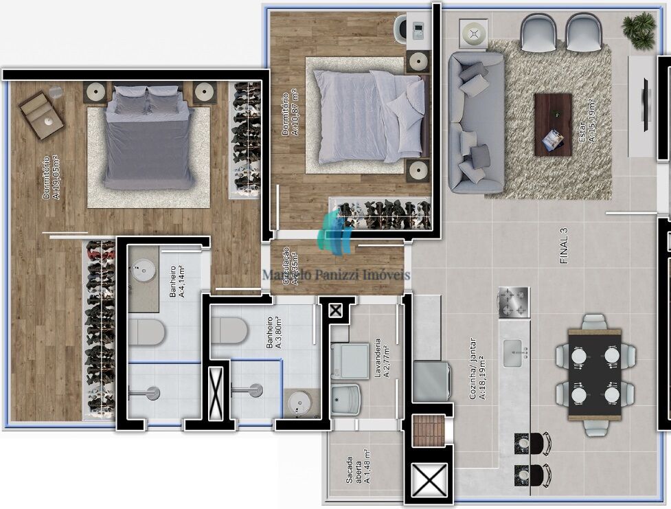 Apartamento à venda com 2 quartos, 90m² - Foto 10