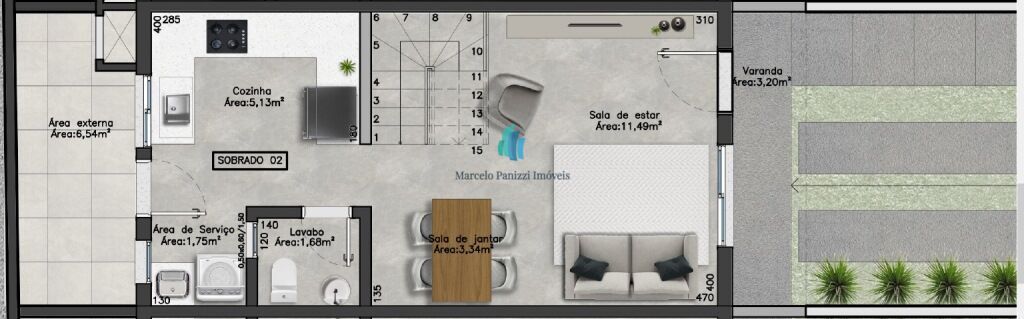 Sobrado, 2 quartos, 74 m² - Foto 6