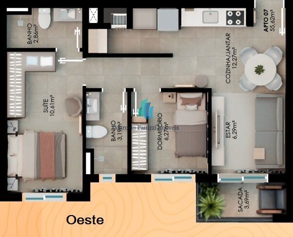 Apartamento à venda com 2 quartos, 55m² - Foto 27