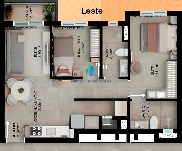 Apartamento à venda com 2 quartos, 55m² - Foto 26