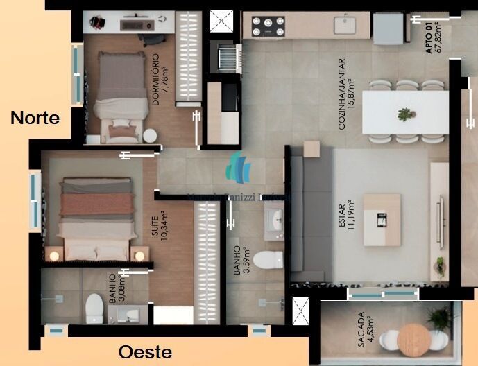 Apartamento à venda com 2 quartos, 55m² - Foto 12