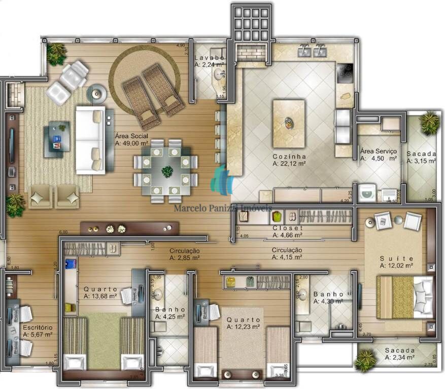 Apartamento, 3 quartos, 168 m² - Foto 30