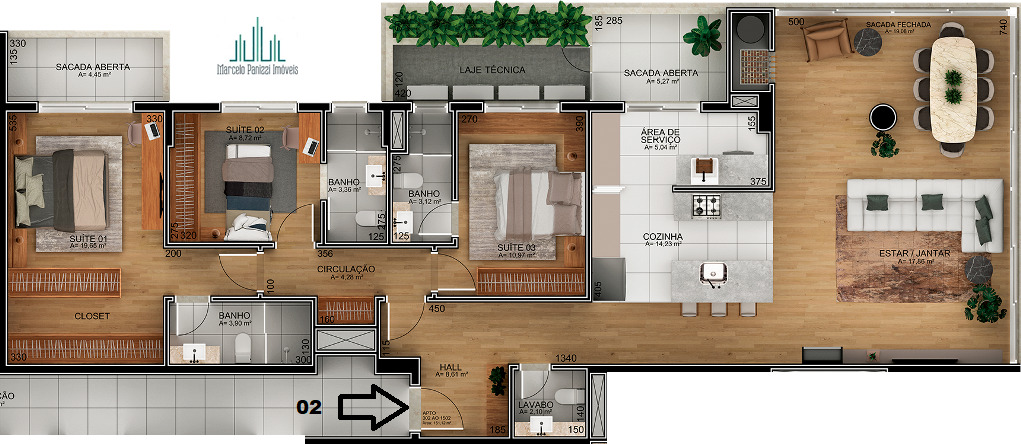 Apartamento à venda com 3 quartos, 143m² - Foto 9