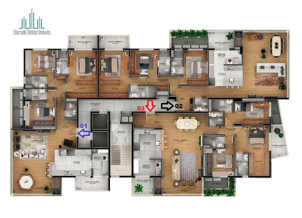 Apartamento à venda com 3 quartos, 143m² - Foto 11