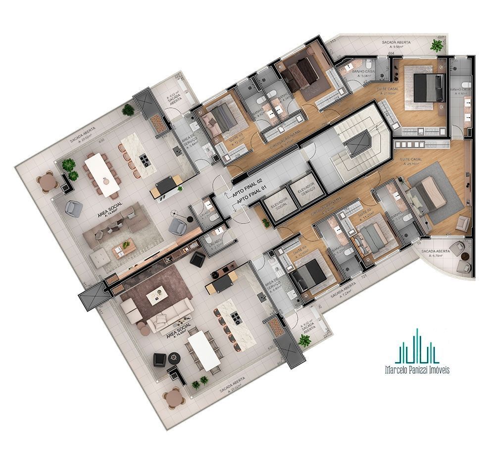 Apartamento à venda com 3 quartos, 208m² - Foto 22