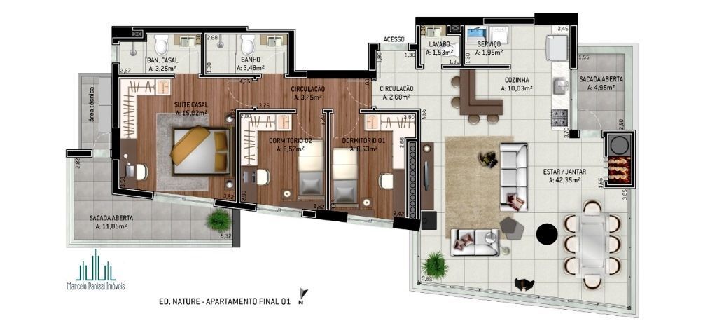 Apartamento à venda com 3 quartos, 131m² - Foto 9