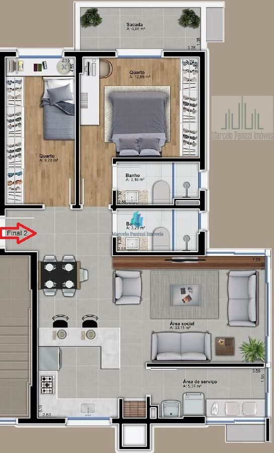 Apartamento à venda com 2 quartos, 85m² - Foto 17