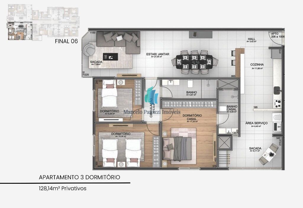 Apartamento à venda com 3 quartos, 128m² - Foto 22