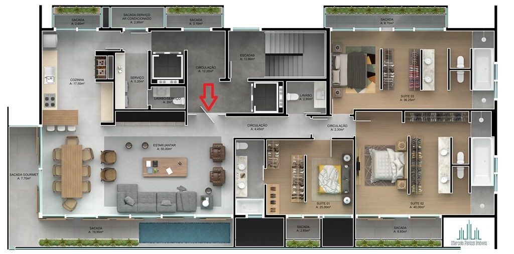 Apartamento à venda com 3 quartos, 272m² - Foto 7