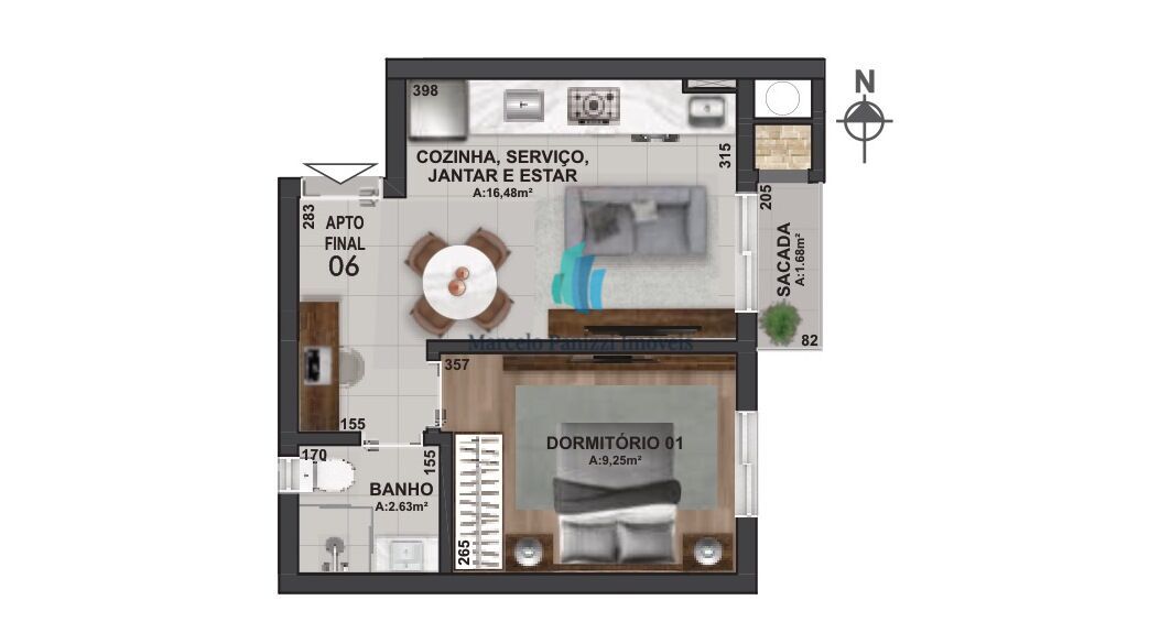 Apartamento, 1 quarto, 35 m² - Foto 9