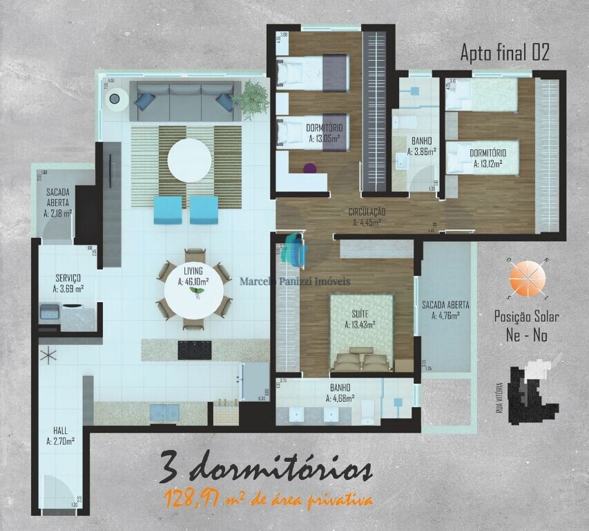 Apartamento à venda com 3 quartos, 327m² - Foto 9