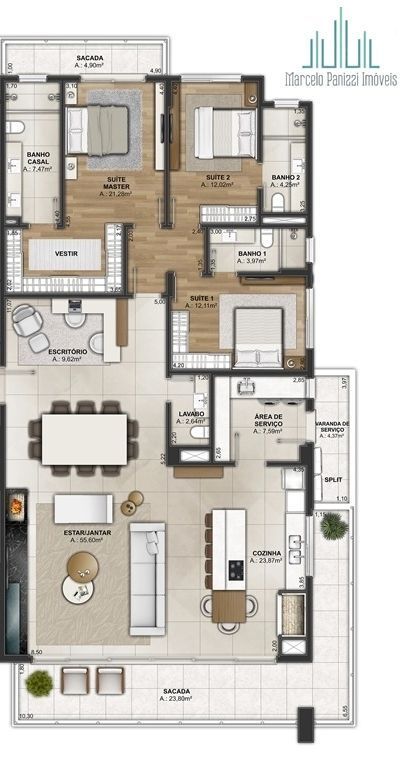 Apartamento à venda com 3 quartos, 215m² - Foto 44