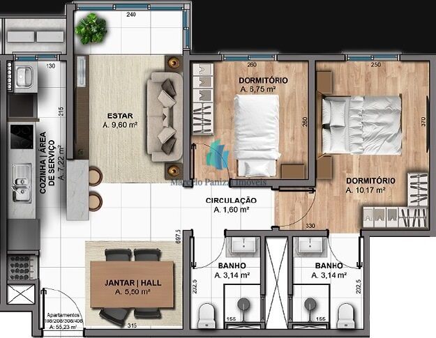 Apartamento, 2 quartos, 55 m² - Foto 10