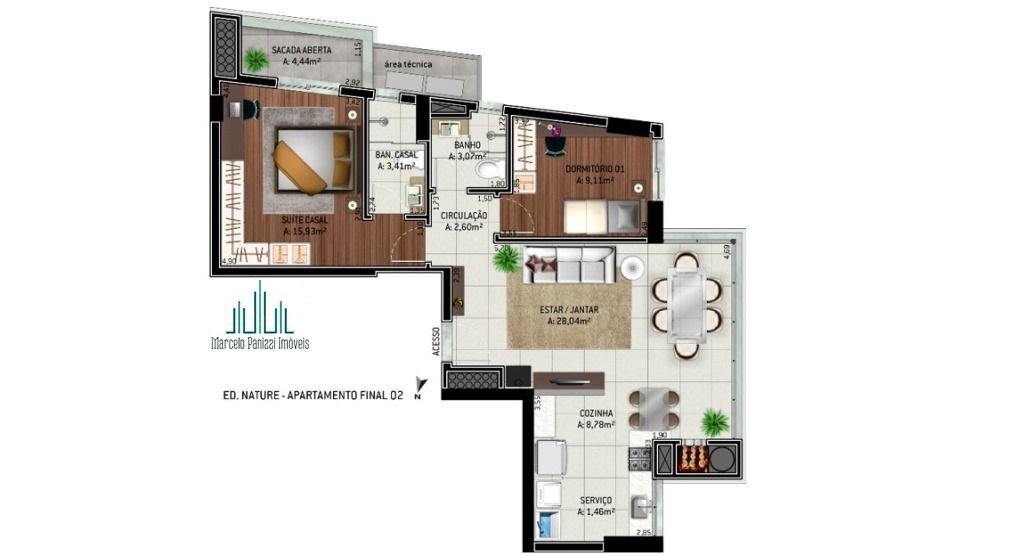 Apartamento à venda com 2 quartos, 87m² - Foto 9